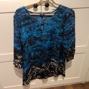 Semi Sheer Tunic Top. Great summer top with capris or jeans.